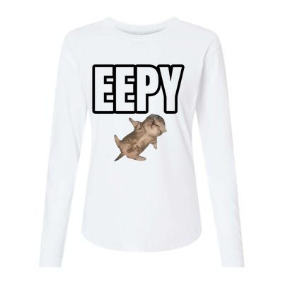 Sillystudio Eepy Cat Womens Cotton Relaxed Long Sleeve T-Shirt