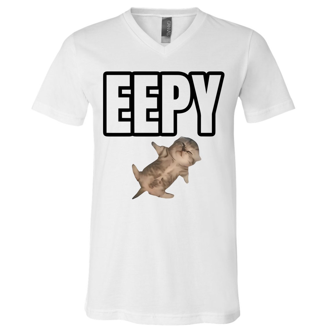 Sillystudio Eepy Cat V-Neck T-Shirt