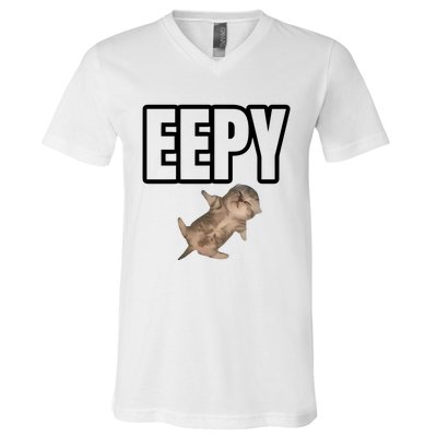 Sillystudio Eepy Cat V-Neck T-Shirt