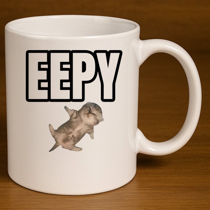 Sillystudio Eepy Cat 11oz C Handle Ceramic Mug