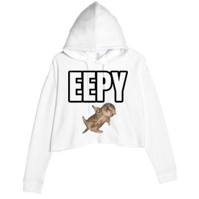 Sillystudio Eepy Cat Crop Fleece Hoodie