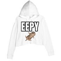 Sillystudio Eepy Cat Crop Fleece Hoodie