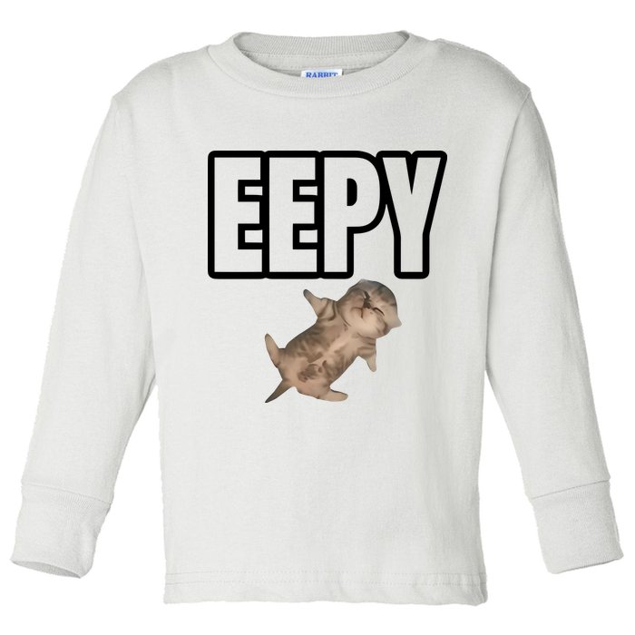 Sillystudio Eepy Cat Toddler Long Sleeve Shirt