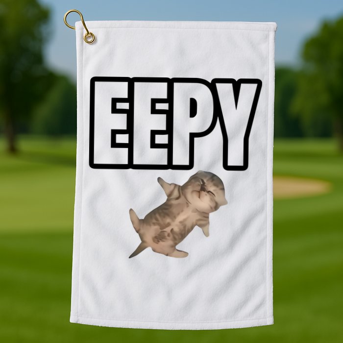 Sillystudio Eepy Cat Golf Towel
