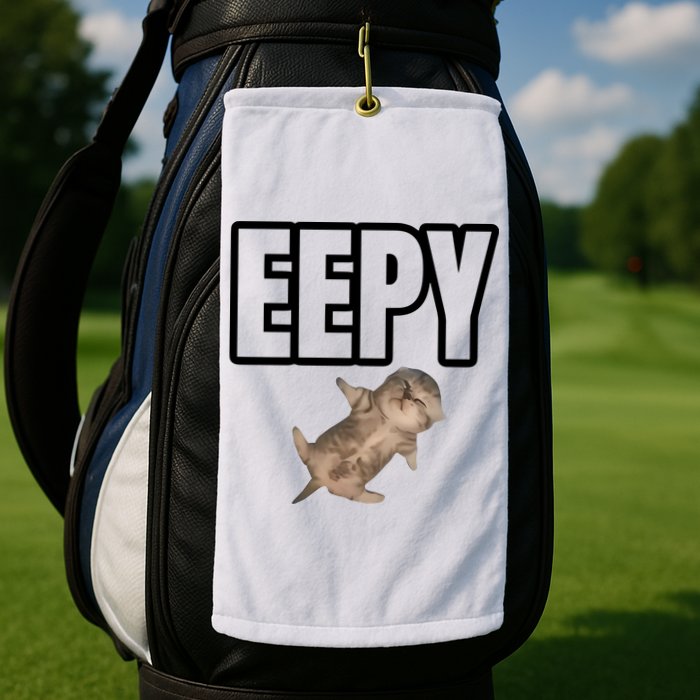 Sillystudio Eepy Cat Golf Towel
