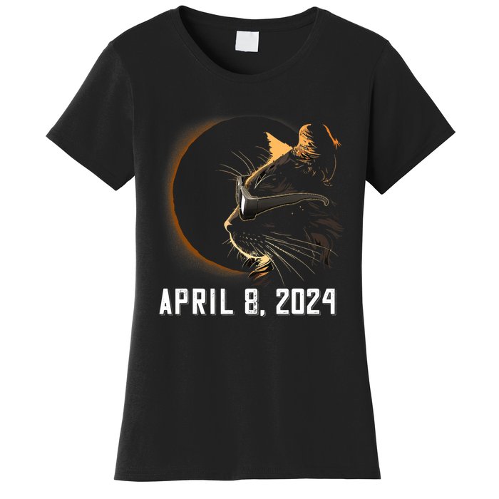 Solar Eclipse Cat Solar Eclipse Glasses Cat Women's T-Shirt