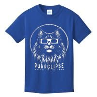 Solar Eclipse Cat With Glasses Purrclipse Date Kids T-Shirt