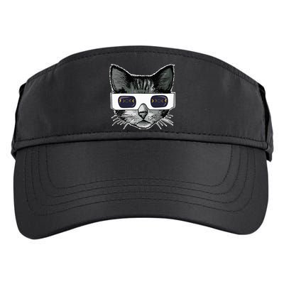 Solar Eclipse Cat Wearing Solar Eclipse Glasses Adult Drive Performance Visor