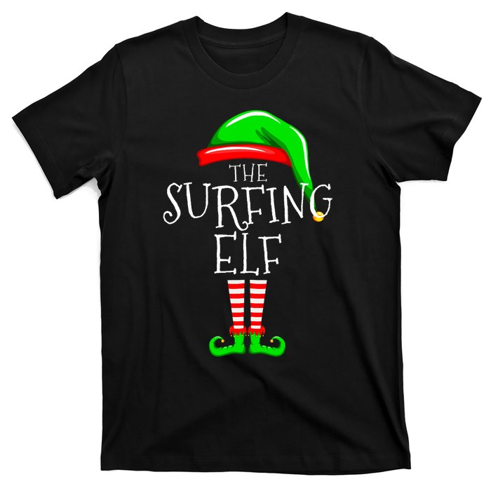 Surfing Elf Christmas Family Matching T-Shirt