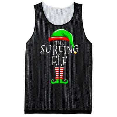 Surfing Elf Christmas Family Matching Mesh Reversible Basketball Jersey Tank