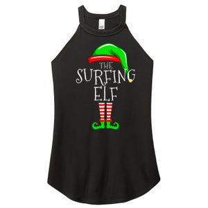 Surfing Elf Christmas Family Matching Women's Perfect Tri Rocker Tank