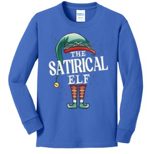 Satirical Elf Christmas Group Xmas Pajama Party Cute Gift Kids Long Sleeve Shirt