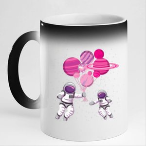 Space Exploration Cosmonaut Spaceman Alien Spaceship 11oz Black Color Changing Mug