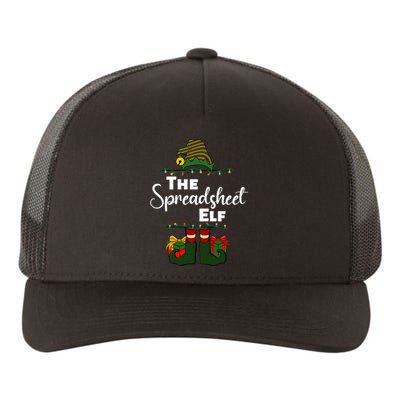 Spreadsheet Elf Christmas Tee Accountant Bookkeeper CPA Data Yupoong Adult 5-Panel Trucker Hat