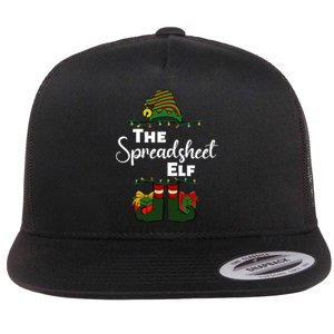 Spreadsheet Elf Christmas Tee Accountant Bookkeeper CPA Data Flat Bill Trucker Hat