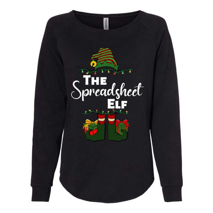 Spreadsheet Elf Christmas Tee Accountant Bookkeeper CPA Data Womens California Wash Sweatshirt