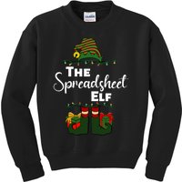 Spreadsheet Elf Christmas Tee Accountant Bookkeeper CPA Data Kids Sweatshirt