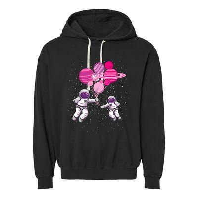 Space Exploration Cosmonaut SpaceMan Alien Spaceship Garment-Dyed Fleece Hoodie
