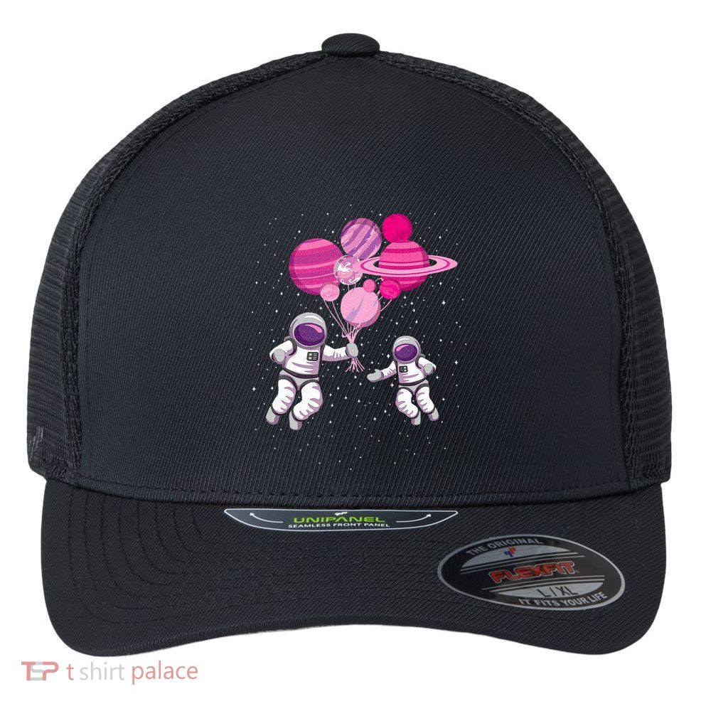 Space Exploration Cosmonaut SpaceMan Alien Spaceship Flexfit Unipanel Trucker Cap