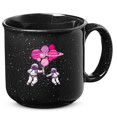 Space Exploration Cosmonaut SpaceMan Alien Spaceship 15oz Campfire Ceramic Mug