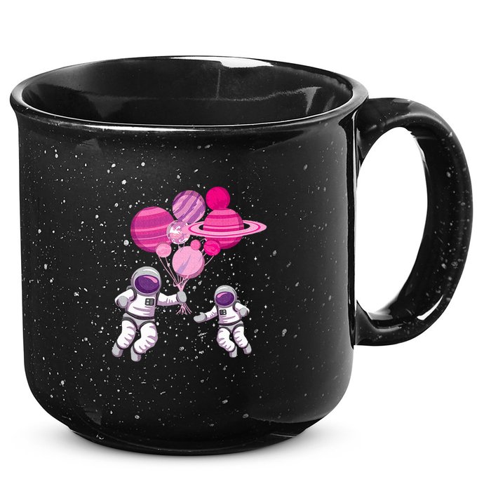 Space Exploration Cosmonaut SpaceMan Alien Spaceship 15oz Campfire Ceramic Mug