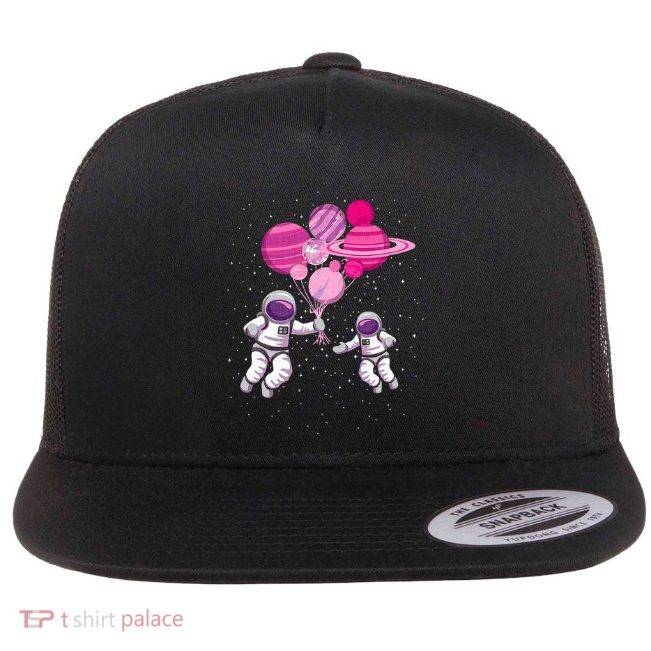 Space Exploration Cosmonaut SpaceMan Alien Spaceship Flatbill Hat