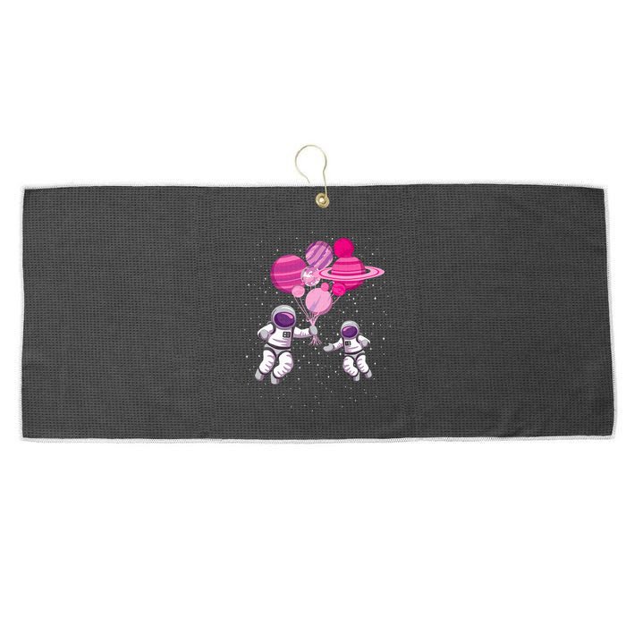 Space Exploration Cosmonaut SpaceMan Alien Spaceship Large Microfiber Waffle Golf Towel