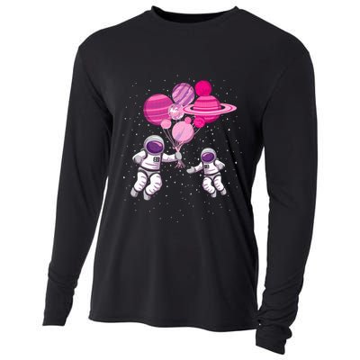 Space Exploration Cosmonaut SpaceMan Alien Spaceship Cooling Performance Long Sleeve Crew
