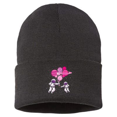 Space Exploration Cosmonaut SpaceMan Alien Spaceship Sustainable Knit Beanie