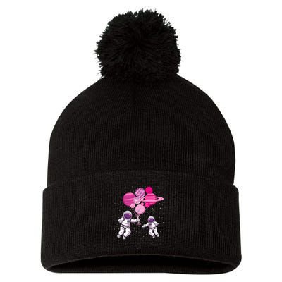 Space Exploration Cosmonaut SpaceMan Alien Spaceship Pom Pom 12in Knit Beanie