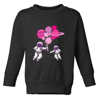 Space Exploration Cosmonaut SpaceMan Alien Spaceship Toddler Sweatshirt