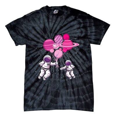 Space Exploration Cosmonaut SpaceMan Alien Spaceship Tie-Dye T-Shirt