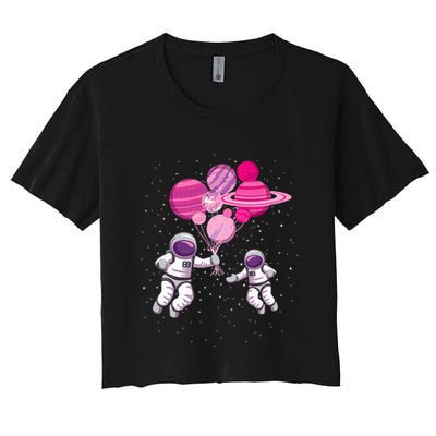 Space Exploration Cosmonaut SpaceMan Alien Spaceship Crop Top