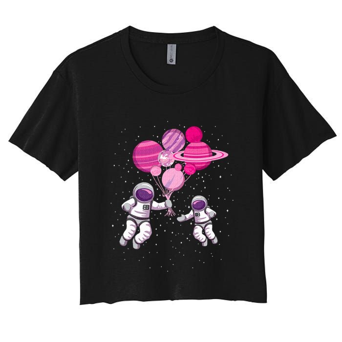 Space Exploration Cosmonaut SpaceMan Alien Spaceship Crop Top