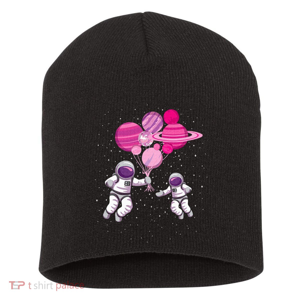 Space Exploration Cosmonaut SpaceMan Alien Spaceship Short Acrylic Beanie