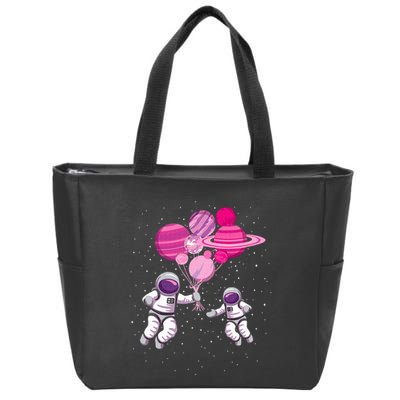 Space Exploration Cosmonaut SpaceMan Alien Spaceship Zip Tote Bag