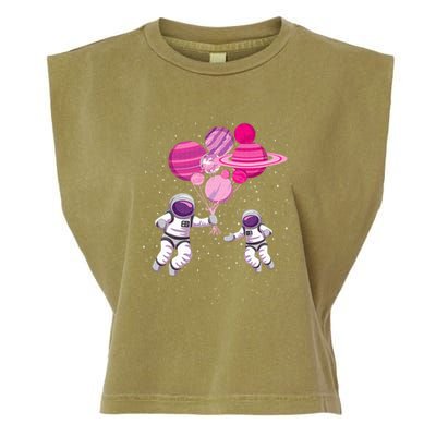 Space Exploration Cosmonaut SpaceMan Alien Spaceship Garment-Dyed Women's Muscle Tee