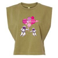 Space Exploration Cosmonaut SpaceMan Alien Spaceship Garment-Dyed Women's Muscle Tee
