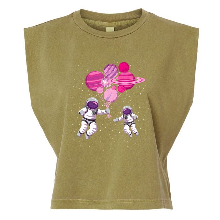 Space Exploration Cosmonaut SpaceMan Alien Spaceship Garment-Dyed Women's Muscle Tee