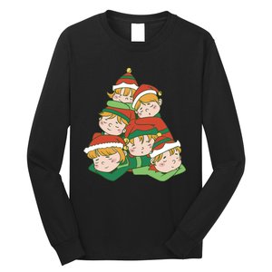 Sleepy Elves Cute Christmas Holiday Long Sleeve Shirt