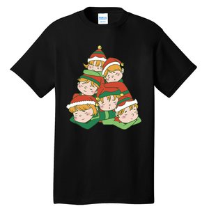 Sleepy Elves Cute Christmas Holiday Tall T-Shirt