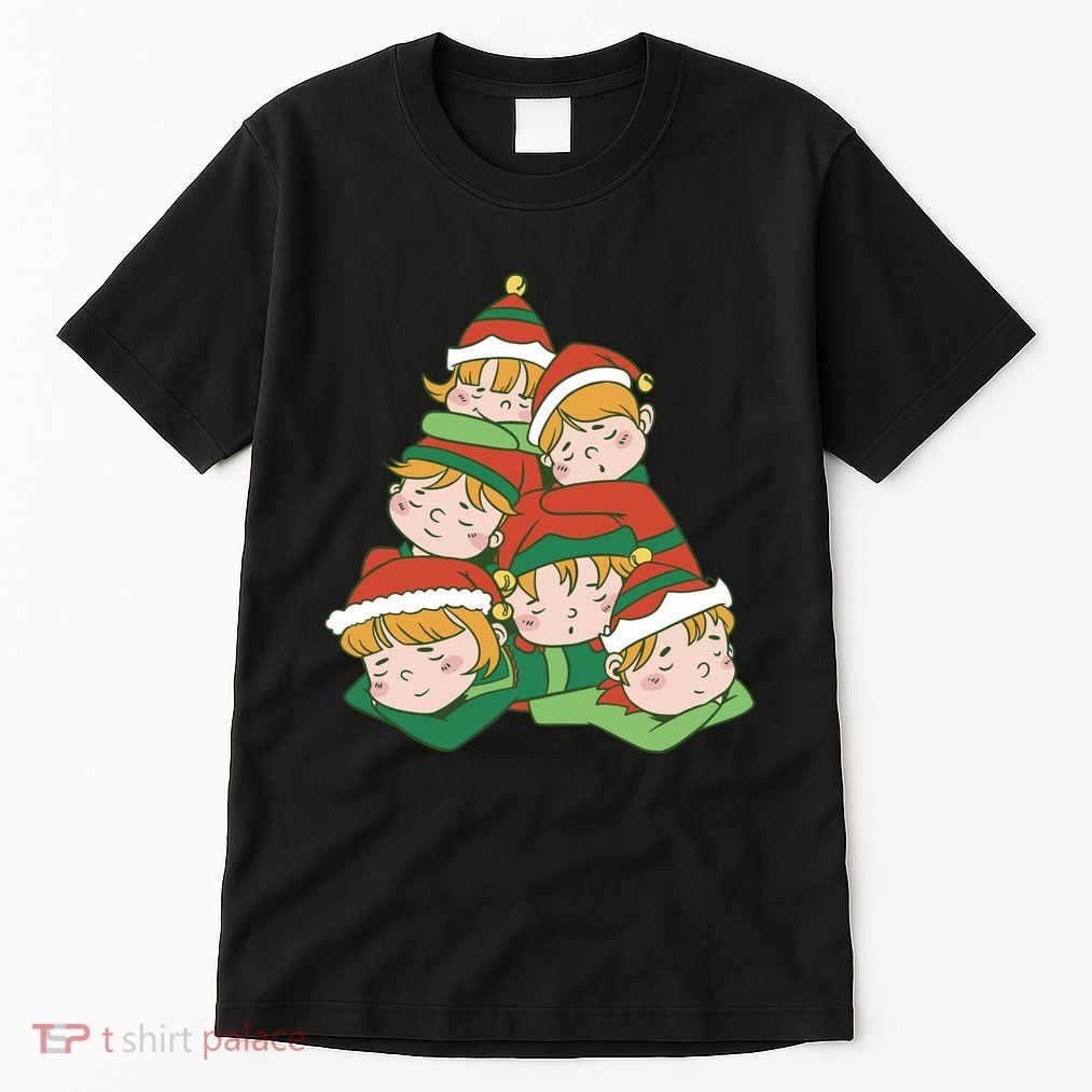 Sleepy Elves Cute Christmas Holiday Tall T-Shirt