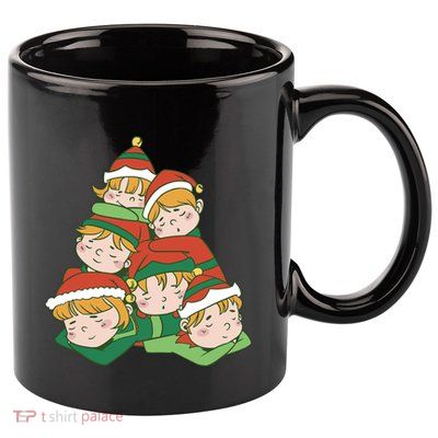 Sleepy Elves Cute Christmas Holiday 11oz C Handle Ceramic Mug
