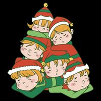Sleepy Elves Cute Christmas Holiday Flatbill Hat