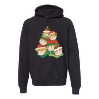 Sleepy Elves Cute Christmas Holiday Premium Hoodie