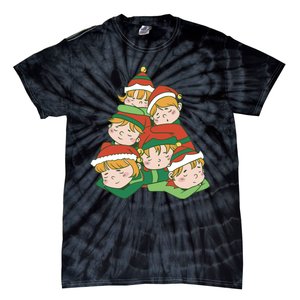 Sleepy Elves Cute Christmas Holiday Tie-Dye T-Shirt