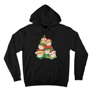 Sleepy Elves Cute Christmas Holiday Tall Hoodie