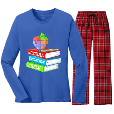 Special Education Crew Gift Special Education Teacher Gift Women's Long Sleeve Flannel Pajama Set 