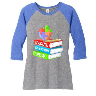 Special Education Crew Gift Special Education Teacher Gift Women's Tri-Blend 3/4-Sleeve Raglan Shirt