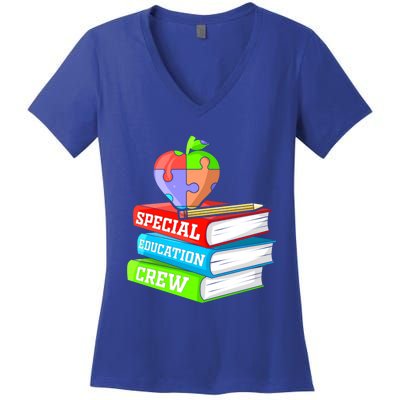 Special Education Crew Gift Special Education Teacher Gift Women's V-Neck T-Shirt